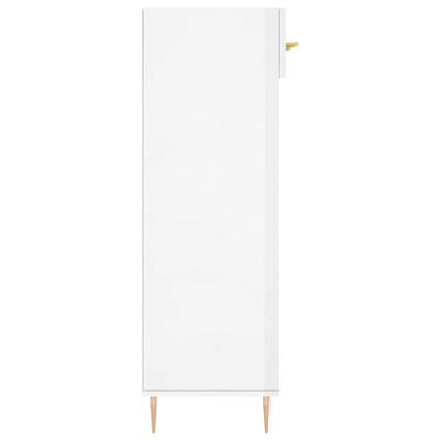 vidaXL Sapateira 60x35x105 cm derivados de madeira branco brilhante