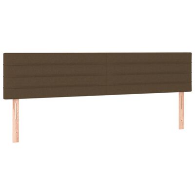 vidaXL Cama boxspring com colchão 120x190 cm tecido castanho-escuro