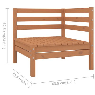 vidaXL 8 pcs conjunto lounge de jardim pinho maciço castanho mel