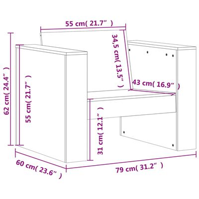 vidaXL 2 pcs conjunto lounge de jardim madeira de pinho maciça branco