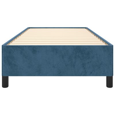 vidaXL Estrutura de cama 100x200 cm veludo azul-escuro