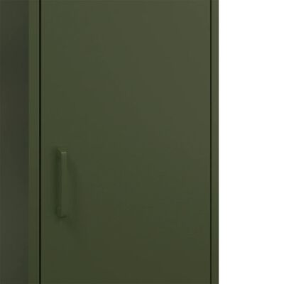 vidaXL Aparador alto 36x39x113 cm aço verde azeitona