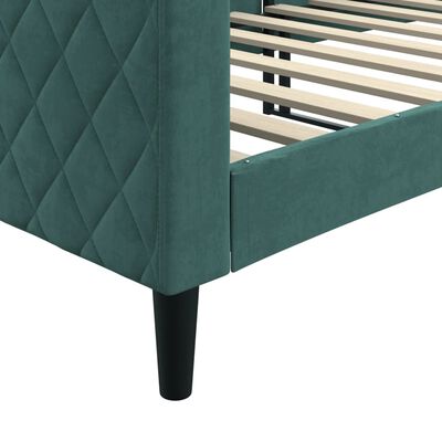 vidaXL Sofá-cama 80x200 cm veludo verde-escuro