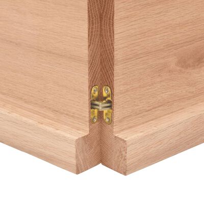 vidaXL Tampo de mesa 120x60x(2-4) cm carvalho tratado castanho-claro