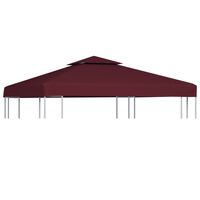 vidaXL Cobertura gazebo c/ 2 camadas 310 g/m² 3x3 m bordô