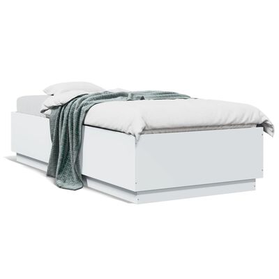 vidaXL Estrutura de cama 100x200 cm derivados de madeira branco