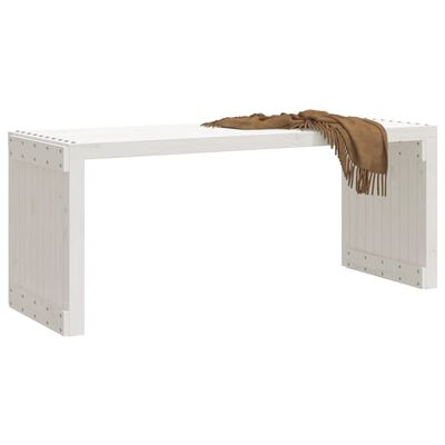 vidaXL Banco de jardim extensível 212,5x40,5x45 cm pinho maciço branco