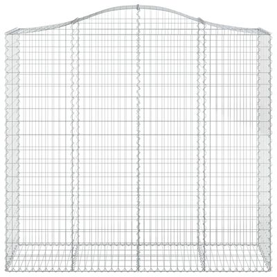 vidaXL Cestos gabião arqueados 3pcs 200x50x180/200cm ferro galvanizado