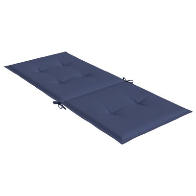 vidaXL Almofadões cadeira encosto alto 2pcs tecido azul-marinho