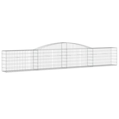 vidaXL Cestos gabião arqueados 20pcs 400x30x60/80 cm ferro galvanizado