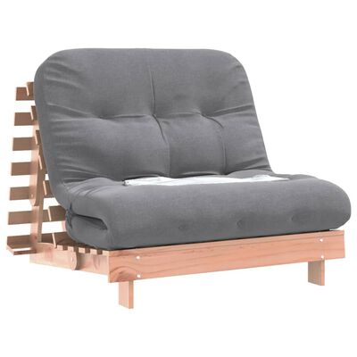 vidaXL Sofá-cama futon c/ colchão 100x206x11 cm madeira douglas maciça