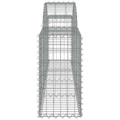 vidaXL Cestos gabião arqueados 25pcs 200x30x60/80 cm ferro galvanizado