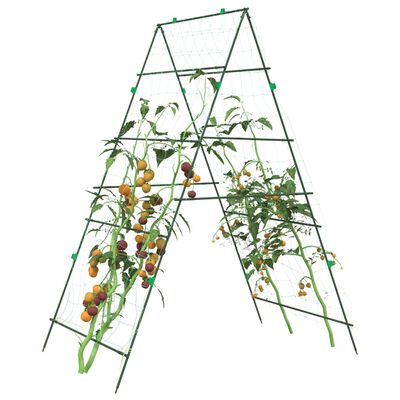 vidaXL Treliças jardim p/ plantas trepadeiras 4 pcs estrutura em A aço