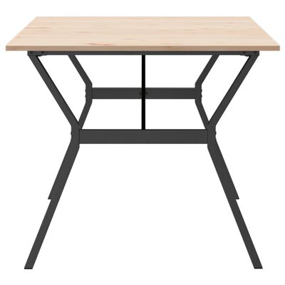 vidaXL Mesa de jantar estrutura em Y 180x90x75cm pinho e ferro fundido