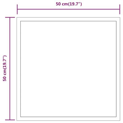 vidaXL Espelho de casa de banho com luzes LED 50x50 cm