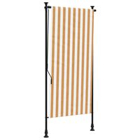 vidaXL Estore de rolo exterior 100x270 cm tecido/aço laranja e branco