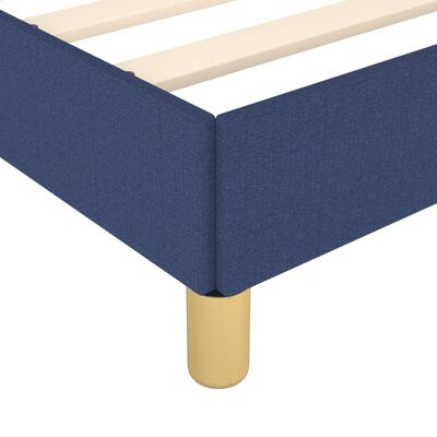 vidaXL Estrutura de cama sem colchão 140x190 cm tecido azul