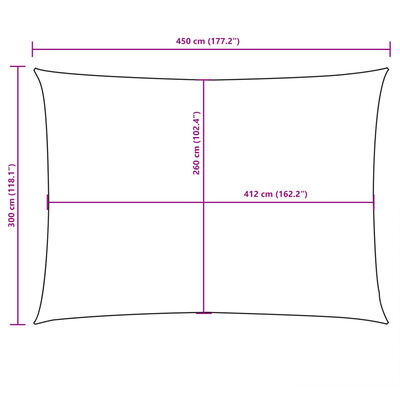 vidaXL Para-sol vela tecido oxford retangular 3x4,5 m cinza-acast.