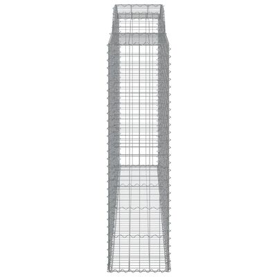 vidaXL Cestos gabião arqueados 13 pcs 300x50x180/200 ferro galvanizado