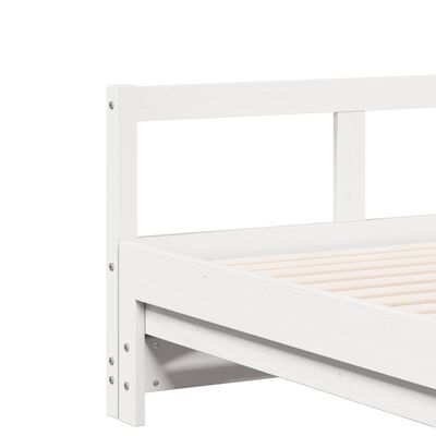 vidaXL Sofá-cama sem colchão 80x200 cm madeira de pinho maciça branco