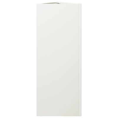 vidaXL Vaso/floreira de jardim triangular 30x26x75 cm aço branco