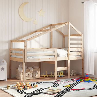 vidaXL Telhado de cama infantil 188x82x113 cm madeira de pinho maciça