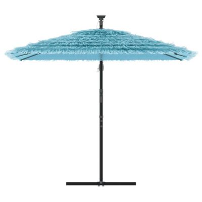 vidaXL Guarda-sol de jardim com poste de aço 246x246x230 cm azul