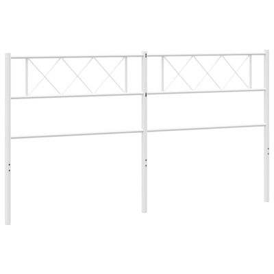 vidaXL Cabeceira de cama 180 cm metal branco