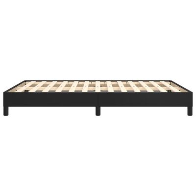 vidaXL Estrutura de cama 140x200 cm couro artificial preto