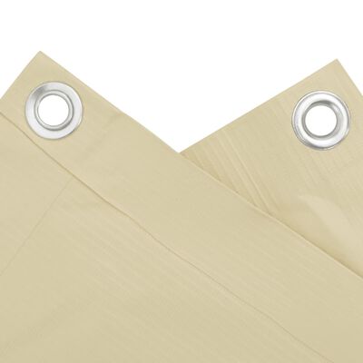 vidaXL Tela de privacidade para varanda 600x120 cm PVC creme