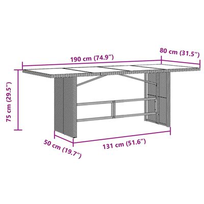 vidaXL 9 pcs conjunto de bistrô p/ jardim c/ almofadões vime PE preto