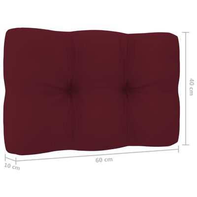 vidaXL Cadeiras de jardim 2 pcs c/ almofadões vermelho tinto pinho