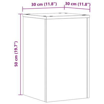 vidaXL Suportes p/ plantas 2 pcs 30x30x50 cm derivados de madeira