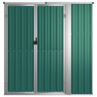 vidaXL Abrigo p/ ferramentas jardim 161x89x161cm aço galvanizado verde