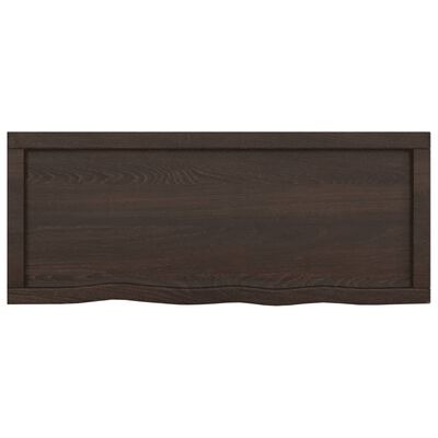 vidaXL Bancada p/ WC 100x40x(2-6)cm madeira tratada maciça castanho