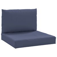 vidaXL Almofadões para sofá de paletes 2 pcs tecido azul-marinho