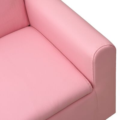 vidaXL Sofá infantil couro artificial rosa | vidaXL.pt