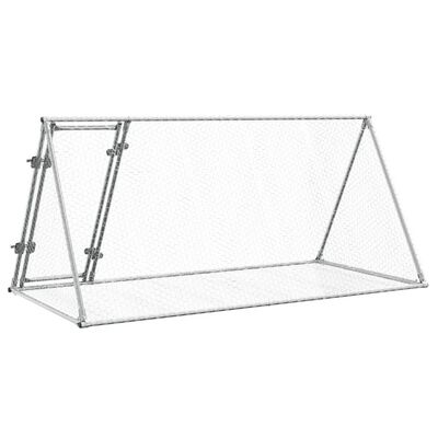 vidaXL Gaiola para coelhos 200x105x91 cm aço galvanizado prateado