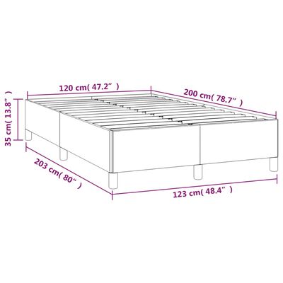 vidaXL Estrutura de cama 120x200 cm tecido cinza-acastanhado