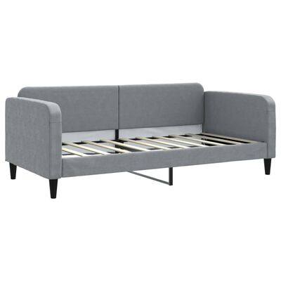 vidaXL Sofá-cama 90x190 cm tecido cinzento-claro