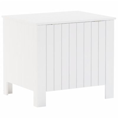 vidaXL Caixa de arrumação c/ tampa RANA 60x49x54cm pinho maciço branco