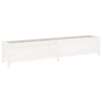 vidaXL Canteiro elevado de jardim 199,5x40x39 cm pinho maciço branco