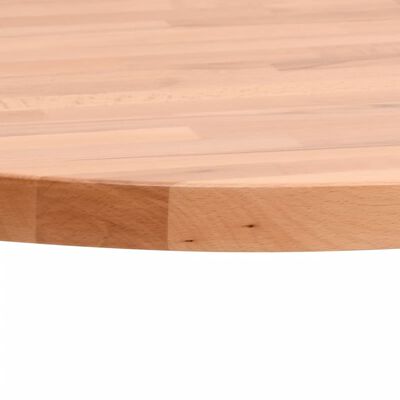 vidaXL Tampo de mesa redondo Ø80x4 cm madeira de faia maciça