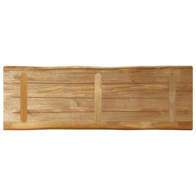 vidaXL Tampo de mesa c/borda viva 140x40x3,8cm mangueira áspera maciça