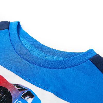 T-shirt para criança azul e azul-marinho 92