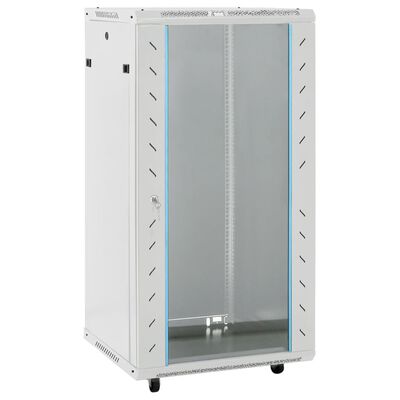 vidaXL Armário bastidor 15U 19" IP20 60x60x120 cm cinzento