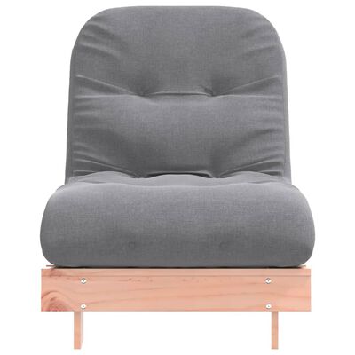 vidaXL Sofá-cama futon com colchão 70x206x11 cm madeira douglas maciça