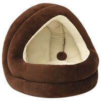 vidaXL Cama para gatos 40x40x35 cm castanho e creme