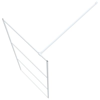 vidaXL Divisória de chuveiro branco 80x195 cm vidro ESG transparente