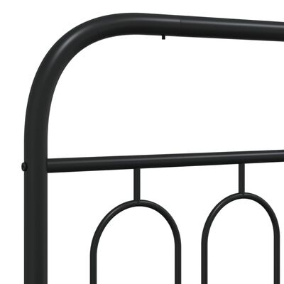 vidaXL Cabeceira de cama 100 cm metal preto